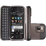 Ficha técnica e caractérísticas do produto Nokia N97 Mini Preto - GSM C/ Wi-Fi, Tecnologia 3G, GPS, TouchScreen, Teclado Qwerty, Câmera 5.0MP, Bluetooth Estéreo 2.0, Rádio FM, Fone, Cabo de Dados, Carregador Veicular e Memória Interna de 8GB