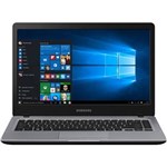 Ficha técnica e caractérísticas do produto Notebook 14pol Samsung X22S (Core I5-7200U, 8GB DDR4, HD 1TB, Win 10 Home) NP300E4M-KW3BR - Cinza