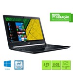 Ficha técnica e caractérísticas do produto Notebook 15,6" Intel Core 5 8GB 1TB Windows10 Acer