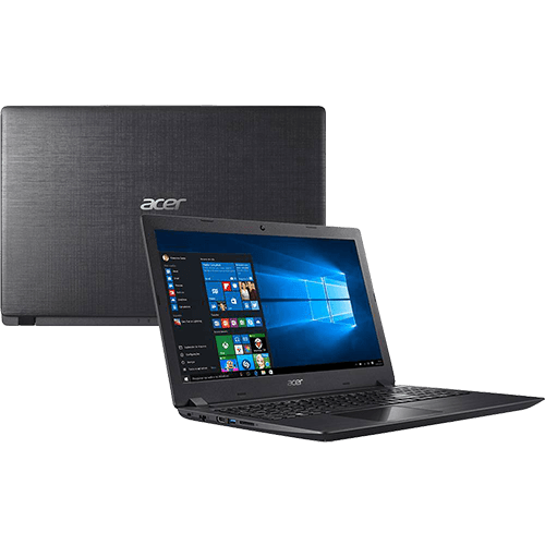 Ficha técnica e caractérísticas do produto Notebook Acer A315-51-30V4 8ª Intel Core 8 I3 4GB 1TB Tela LED 15.6" Windows 10 - Preto