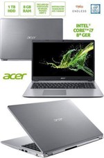 Ficha técnica e caractérísticas do produto Notebook Acer A515-52-72ZH 8ª Intel Core I7 8GB 1TB