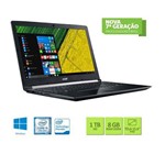 Ficha técnica e caractérísticas do produto Notebook Acer A515-51g-58vh Core I5 7200u 8gb 1tb Placa de Vìdeo Geforce 2gb 940mx Win10 15.6 Preto