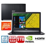 Ficha técnica e caractérísticas do produto Notebook Acer Core I5-7200U 8GB 1TB Placa Gráfica 2GB Tela 15.6” Windows 10 Aspire A515-51G-58VH