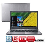 Notebook Acer F5-573-51lj Intel Core I5-7200u 8g, 1tb Gravador de Dvd, Hdmi, Wireless, Bluetooth