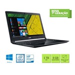 Ficha técnica e caractérísticas do produto Notebook Acer NXGQBAL002 A515-51-52CT Core I5 7200U Kabylake 4GB 1TB Win10 15.6 FullHD USB 3.0 Hdmi