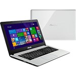 Ficha técnica e caractérísticas do produto Notebook Asus com Intel Core I3 6GB 500GB Tela LED 14" Windows 8 Branco