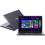 Ficha técnica e caractérísticas do produto Notebook Asus com Intel Core I5 6GB 500GB Tela LED 14" Windows 8