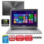 Ficha técnica e caractérísticas do produto Notebook Asus X450LD-BRA-WX112H com Intel® Core™ I5-4200U, 8GB, 1TB, Gravador de DVD, Leitor de Cartões, HDMI, NVIDIA GeForce, LED 14" e Windows 8.1