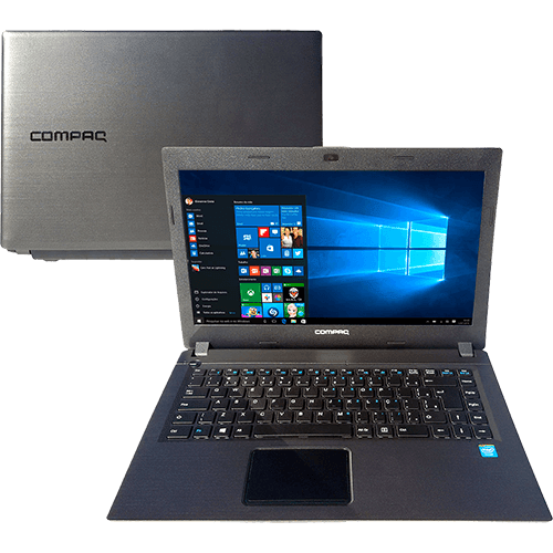 Ficha técnica e caractérísticas do produto Notebook Compaq Presario CQ23 Intel Celeron Dual Core 4GB 500GB Tela LED HD 14" Windows 10 - Chumbo