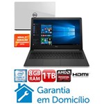 Ficha técnica e caractérísticas do produto Notebook Dell Core I7-7500U 8GB 1TB Placa Gráfica 2GB Tela 15.6” Windows 10 Inspiron I15-5566-A70B