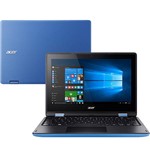 Ficha técnica e caractérísticas do produto Notebook 2 em 1 Acer R3-131T-P7PY Intel Pentium Quad Core 4GB 500GB Tela 11.6" W10 - Azul