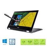 Ficha técnica e caractérísticas do produto Notebook 2 em 1 Acer SP515-51N-50BY Intel Core I5 8ª Geracao 8GB RAM 1TB HD 15.6 Windows 10