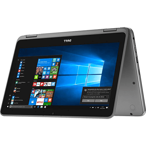 Notebook 2 em 1 Dell Inspiron I11-3168-A10 Intel Pentium 4GB 500GB Tela LED 11,6 Windows 10 - Cinza