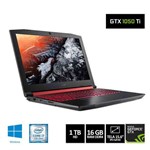Notebook Gamer Acer Aspire Nitro 5 AN515-51-78D6 Intel Core I7-7700HQ 16GB RAM HD 1TB 15.6" FHD GeForce 1050Ti Windows 1...