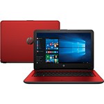Notebook HP 14-ac105br Intel Pentium Dual Core 4GB 500GB LED 14" Windows 10 - Vermelho