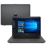 Ficha técnica e caractérísticas do produto Notebook HP 246 G6 - I3 6006u - 4GB - HD 500GB Win10 Home Tela 14 - Preto
