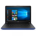 Notebook HP Intel Celeron N3350 RAM 4GB EMMC 64GB Windows 10 Tela 14" 14-bs153od Azul