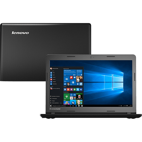 Ficha técnica e caractérísticas do produto Notebook Lenovo Ideapad 100 Intel Celeron Dual Core 4GB 500GB Tela 15,6" Windows 10 - Preto