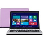 Ficha técnica e caractérísticas do produto Notebook Philco 14I2-R744 com AMD Dual Core 4GB 500GB LED 14" Windows 8 Rosa