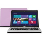 Ficha técnica e caractérísticas do produto Notebook Philco 14I-R744 com AMD Dual Core 4GB 500GB Rosa LED 14" Windows 8