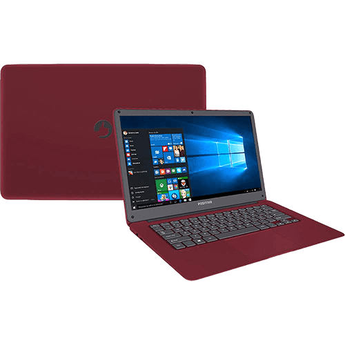 Ficha técnica e caractérísticas do produto Notebook Positivo Motion Q232A Intel Atom Quad Core 2GB 32GB SSD Tela LCD 14" Windows 10 - Vermelho