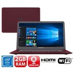Ficha técnica e caractérísticas do produto Notebook Positivo Quad Core 2GB 32GB SSD Tela 14 Windows 10 Motion Red Q232A