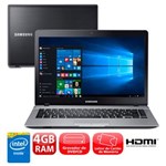 Ficha técnica e caractérísticas do produto Notebook Samsung Dual Core 4GB 500GB Tela 14” Windows 10 Essentials E21 370E4K-KWA