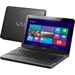 Ficha técnica e caractérísticas do produto Notebook Sony VAIO SVE14125CBB com Intel Core I5 4GB 750GB LED 14" Preto Windows 8