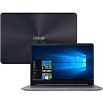 Notebook Asus Vivobook X510UR-BQ292T Intel Core I7 8GB (GeForce 930MX DE 2 GB) 1TB Tela 15,6'' Windows 10 Home - Cinza