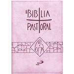 Bíblia Nova Edição Pastoral Média Zíper Rosa
