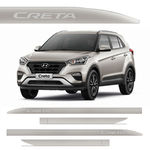 Ficha técnica e caractérísticas do produto Novo Friso Lateral Slim Hyundai Creta Prata Sand