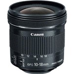 Ficha técnica e caractérísticas do produto Objetiva Canon EF-S 10-18mm f4.5-5.6 IS STM