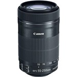 Ficha técnica e caractérísticas do produto Objetiva Canon EF-S 55-250mm F/4-5.6 IS STM - Usada