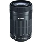 Ficha técnica e caractérísticas do produto Objetiva Canon EF-S 55-250mm F/4-5.6 IS STM