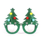 Ficha técnica e caractérísticas do produto Óculos Árvore de Natal com Glitter Verde