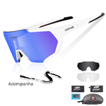 Ficha técnica e caractérísticas do produto Óculos Ciclismo com Lentes UV400 / Azul