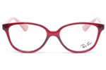 Ficha técnica e caractérísticas do produto Óculos de Grau Ray Ban Junior RY1582L 3755/49 Vermelho Transparente/Rosa