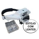 Ficha técnica e caractérísticas do produto Oculos Lupa 5 Lentes Mg81000g 3 Led Headband Branco