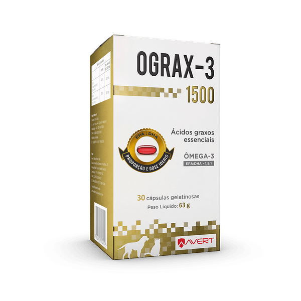 Ficha técnica e caractérísticas do produto Ograx-3 de 1500mg - 30 Cápsulas