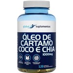 Ficha técnica e caractérísticas do produto Óleo de Cártamo + Óleo de Chia + Óleo de Coco 1000mg (120 Caps) - Global Suplementos