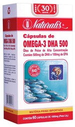 Ficha técnica e caractérísticas do produto Ômega-3 Dha 500 (1000 Mg) 60 Cápsulas - Naturalis