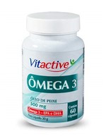 Ficha técnica e caractérísticas do produto Ômega 3 Óleo de Peixe 500 MG 60 Cápsulas Vitactive