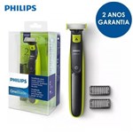 Ficha técnica e caractérísticas do produto Oneblade Barbeador Aparador Philips Qp2521/10 Seco e Molhado