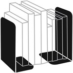 Ficha técnica e caractérísticas do produto Organizador de Escritório Suporte para Livros Metal Preto PAR