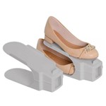 Ficha técnica e caractérísticas do produto Organizador de Sapatos Cinza - Kit 05 Peças