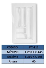 Ficha técnica e caractérísticas do produto Organizador de Talher Ajustável Medidas Máximas: 310mm X 505mm) OG-111 - Moldplast