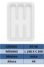 Ficha técnica e caractérísticas do produto Organizador de Talher Ajustável Medidas Máximas: 198mm X 300mm) OG-46 - Moldplast