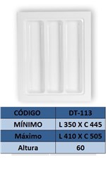 Ficha técnica e caractérísticas do produto Organizador de Talher Ajustável Medidas Máximas: 410mm X 505mm) OG-113 - Moldplast