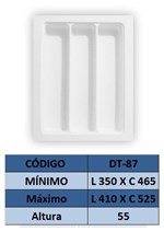 Ficha técnica e caractérísticas do produto Organizador de Talher Ajustável Medidas Máximas: 410mm X 525mm) OG-87 - Moldplast