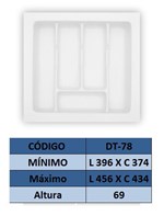 Ficha técnica e caractérísticas do produto Organizador de Talher Ajustável Medidas Máximas: 456mm X 434mm) OG-78 - Moldplast